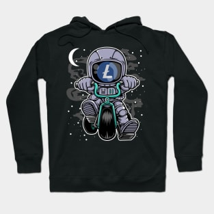 Astronaut Litecoin Lite Coin LTC To The Moon Crypto Token Cryptocurrency Wallet Birthday Gift For Men Women Kids Hoodie